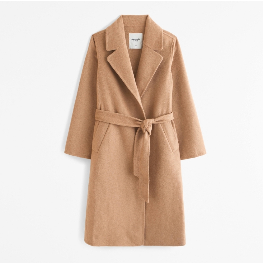 Abercrombie & Fitch Camel Wrap Coat